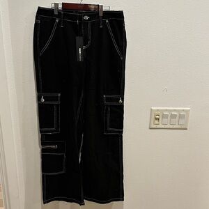 Fashion Nova Black Flare & Wide Leg Jeans